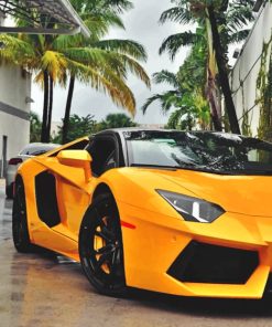 Yellow Lamborghini paint By Numbers