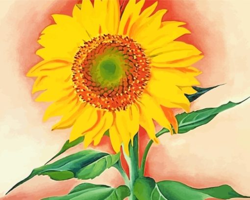A Sunflower from Maggie paint by numbers