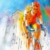 Abstract Cyclist Art paint by numbers