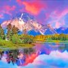 Alaska Landscape At Sunset paint by numbers