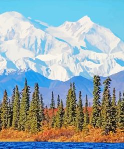 Alaska Mountains paint by numbers