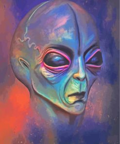 Alien Head Art paint by numbers
