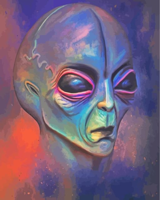 Alien Head Art paint by numbers