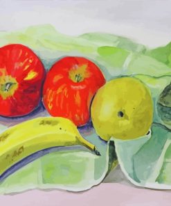 Apples And Banana Fruits paint by numbers