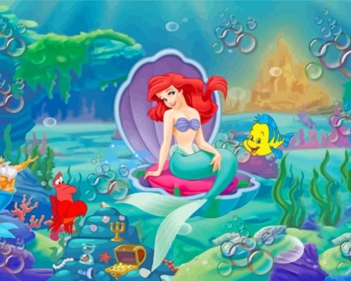 Aesthetic Ariel paint by numbers