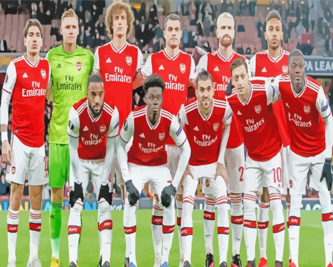 Arsenal Team Players paint by numbers