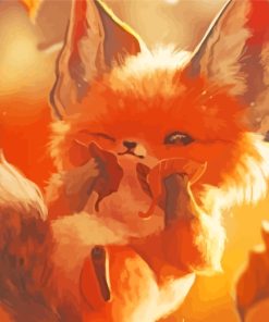 Aesthetic Baby Fox paint by numbers
