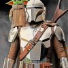 Baby Yoda And Mandalorian paint by numbers