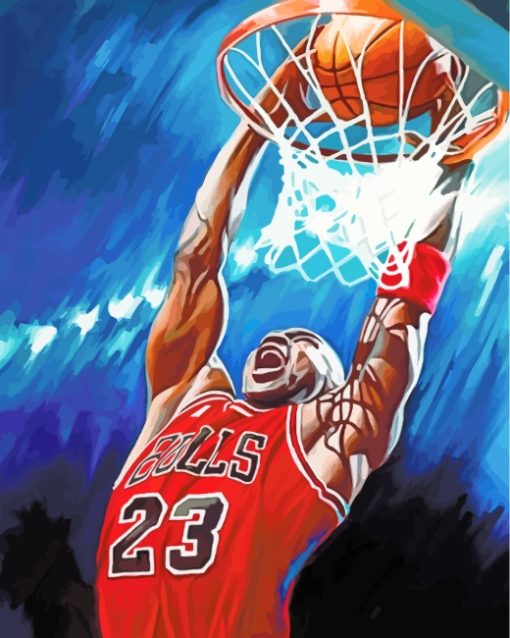 Basketball Player Michael Jordan paint by numbers
