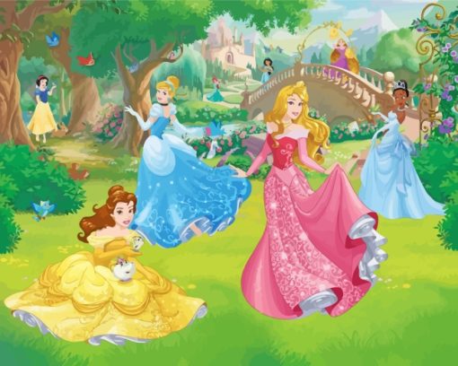 Belle And Princesses paint by numbers