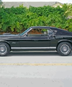 Black Ford Mustang Car paint by numbers