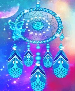 Blue Dream Catcher paint by numbers