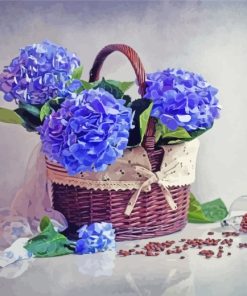 Aesthetic Blue Hydrangea paint by numbers