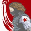 Bucky Barnes Winter Soldier paint by numbers