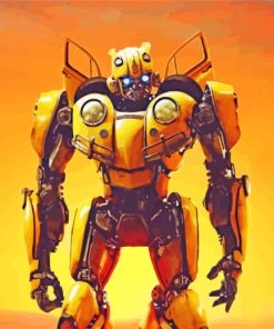 Bumblebee Robot Transformer paint by numbers