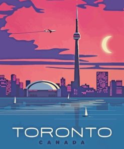 Canada Toronto City Poster paint by numbers