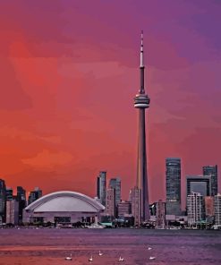 Canada Toronto Skyline paint by numbers