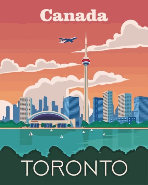 Canada Toronto Poster paint by numbers