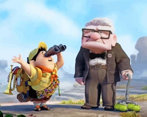 Russel And Carl Fredricksen paint by numbers