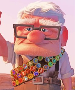Carl Fredricksen paint by numbers