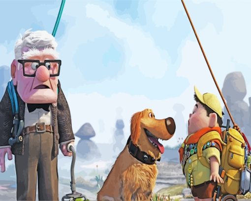 Carl Russel And Dog paint by numbers