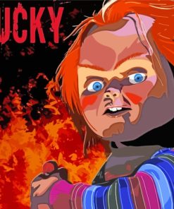 Scary Chucky Doll paint by numbers