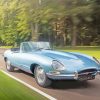 Classic Blue Jaguar Car paint by numbers