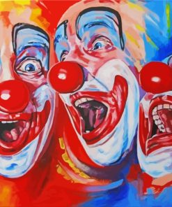 Clowns Faces paint by numbers