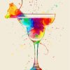 Colorful Cocktail Drink Glass paint by numbers