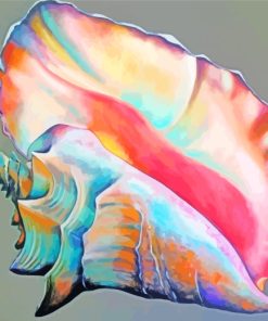 Colorful Conch Shell paint by numbers