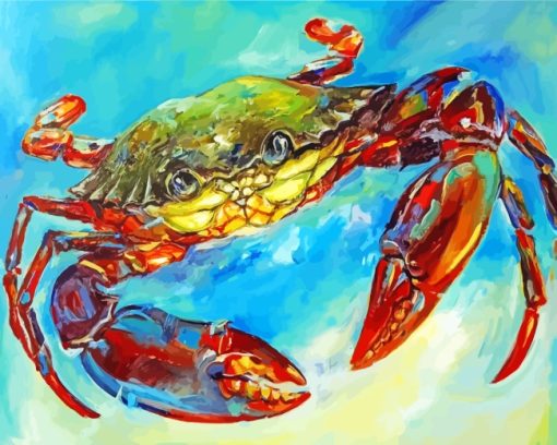 Colorful Crab Art paint by numbers