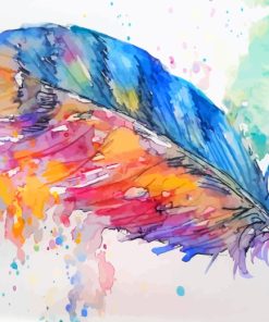 Colorful Feather Art paint by numbers