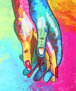 Colorful Hands Art paint by numbers