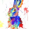 Colorful Hare Art paint by numbers