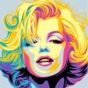 Colorful Marilyn Monroe Art paint by numbers
