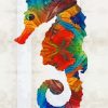 Colorful Seahorse paint by numbers
