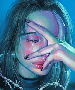 Crying Girl paint by numbers