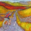 Cyclist With Dog Art paint by numbers