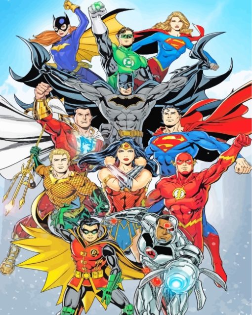 DC Comics Characters paint by numbers