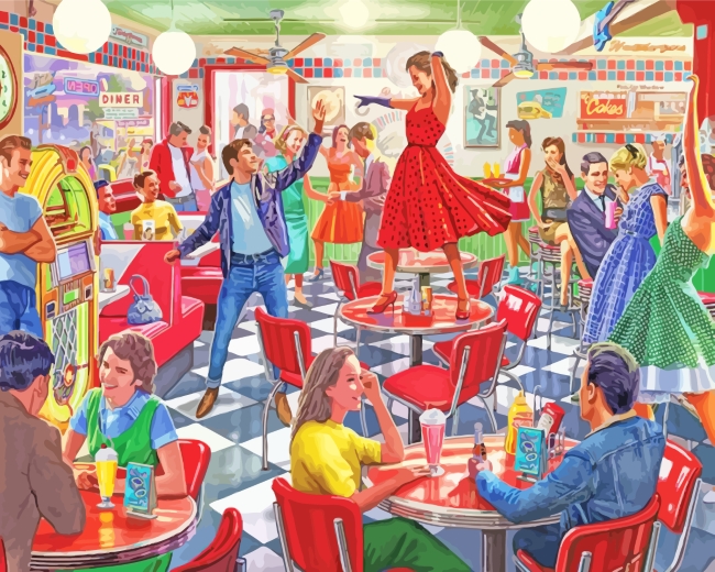 Dancing At The Diner paint by numbers