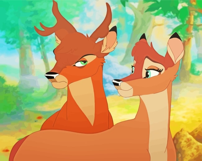Ronno And Bambi Deer paint by numbers