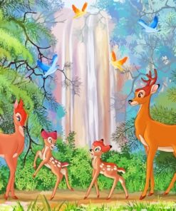 Disney Bambi Cartoons Movie paint by numbers