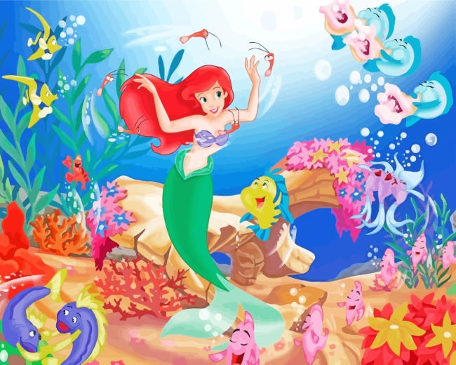 Disney The Little Mermaid paint by numbers