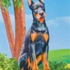 Aesthetic Doberman Dog Art paint by numbers