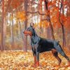 Doberman In Forest paint by numbers