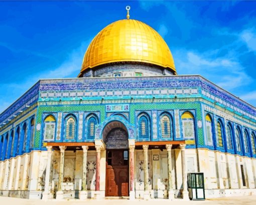 Aesthetic Dome Of The Rock paint by numbers