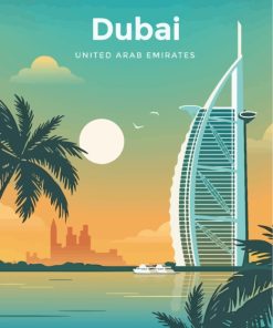 Dubai Poster paint by numbers