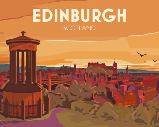 Edinburgh Poster paint by numbers