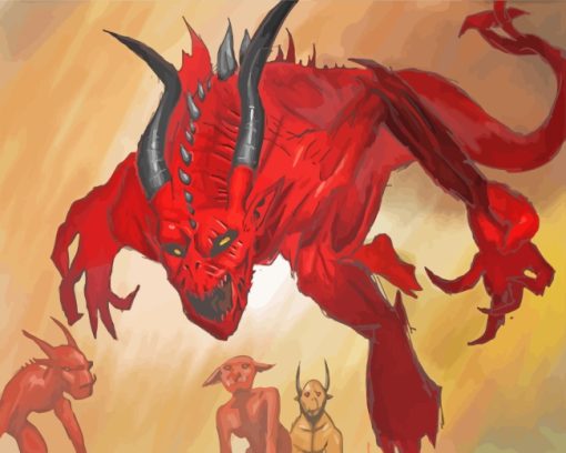 Supernatural Demon Devil paint by numbers