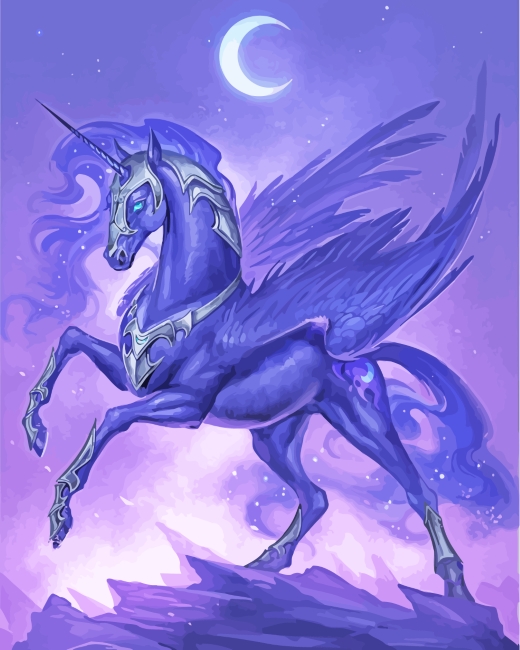 Aesthetic Purple Unicorn paint by numrsbe